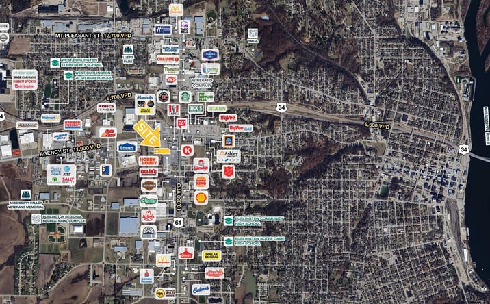 Pictures of Retail property located at 3335 E Agency St, Burlington, IA 52601 for lease - image #1